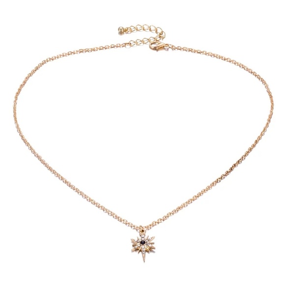 5 for $25 Gold Color Crystal Star Pendant Necklace - Picture 2 of 7